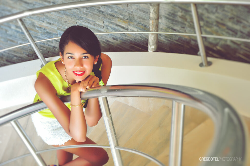 Sesion de fotos de quinceañera a Tairis en Samana Republica Dominicana