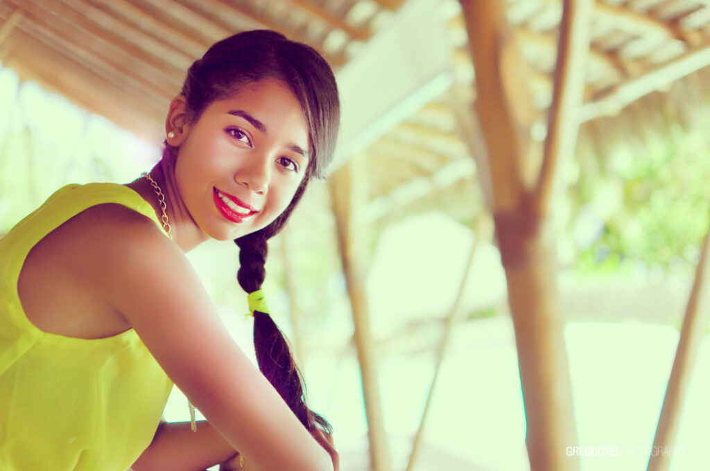 Sesion de fotos de quinceañera a Tairis en Samana Republica Dominicana