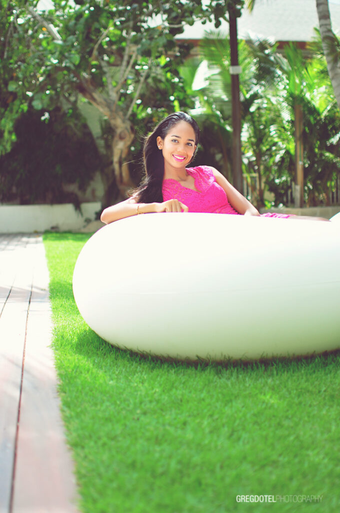 Sesion de fotos de quinceañera a Tairis en Samana Republica Dominicana