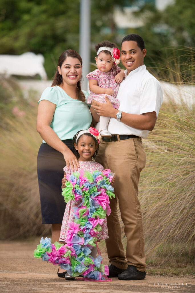 Sesión de fotos celebrando el cumpleaños de las niñas de Jennifer en parque Mirador Sur de Santo Domingo, Republica Dominicana
