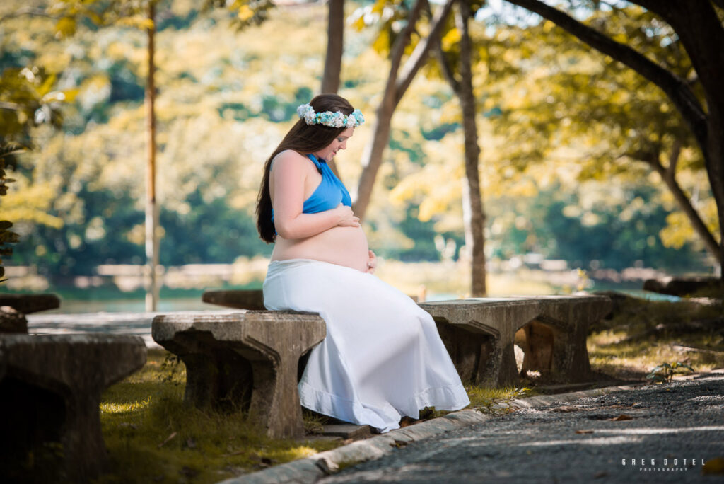 Sesion de fotos de hermosa embarazada en el parque mirador norte de santo domingo