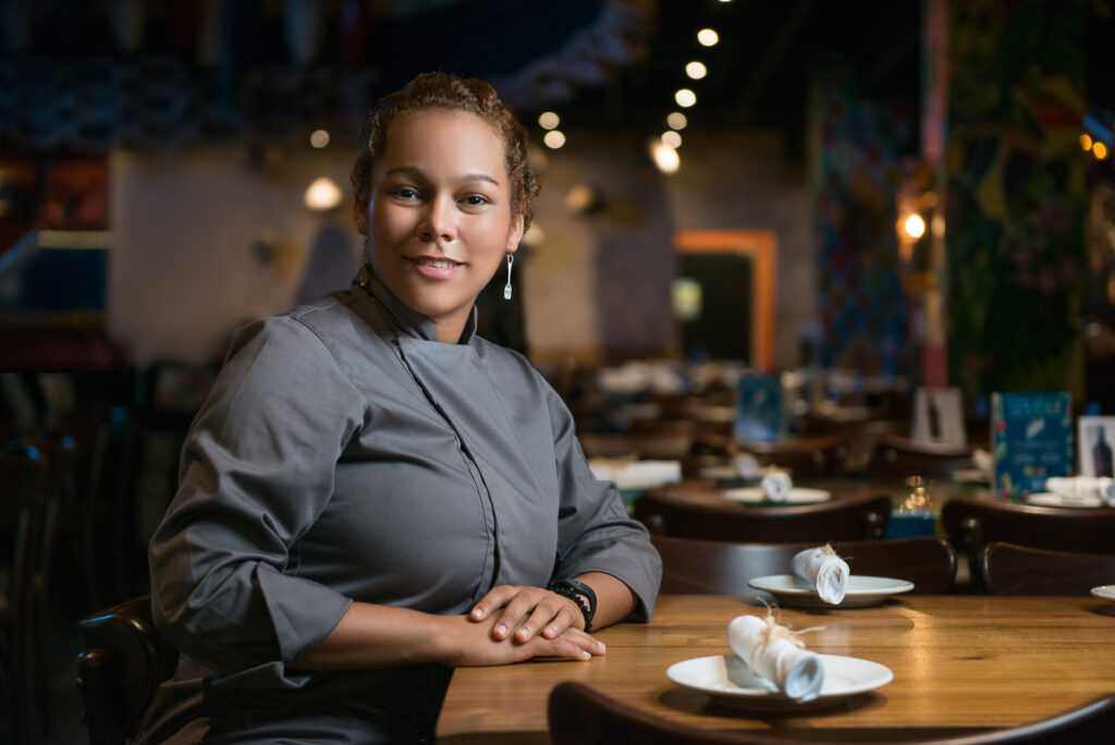 Retratos corporativos a la chef Noemi en el restaurante Jalao de la Zona Colonial de Santo Domingo Republica Dominicana