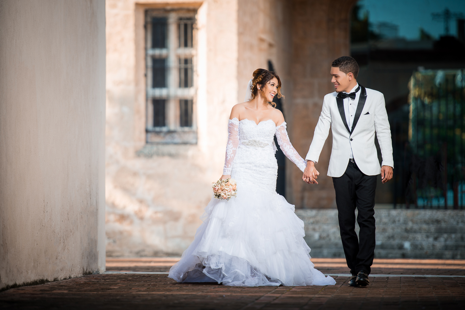 Sesion de novios o pre boda de Chari y Felix en la Zona Colonial de Santo Domingo Republica Dominicana