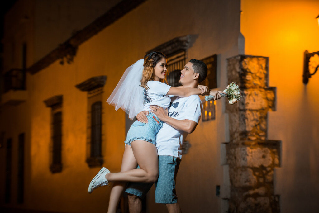 Sesion de novios o pre boda de Chari y Felix en la Zona Colonial de Santo Domingo Republica Dominicana