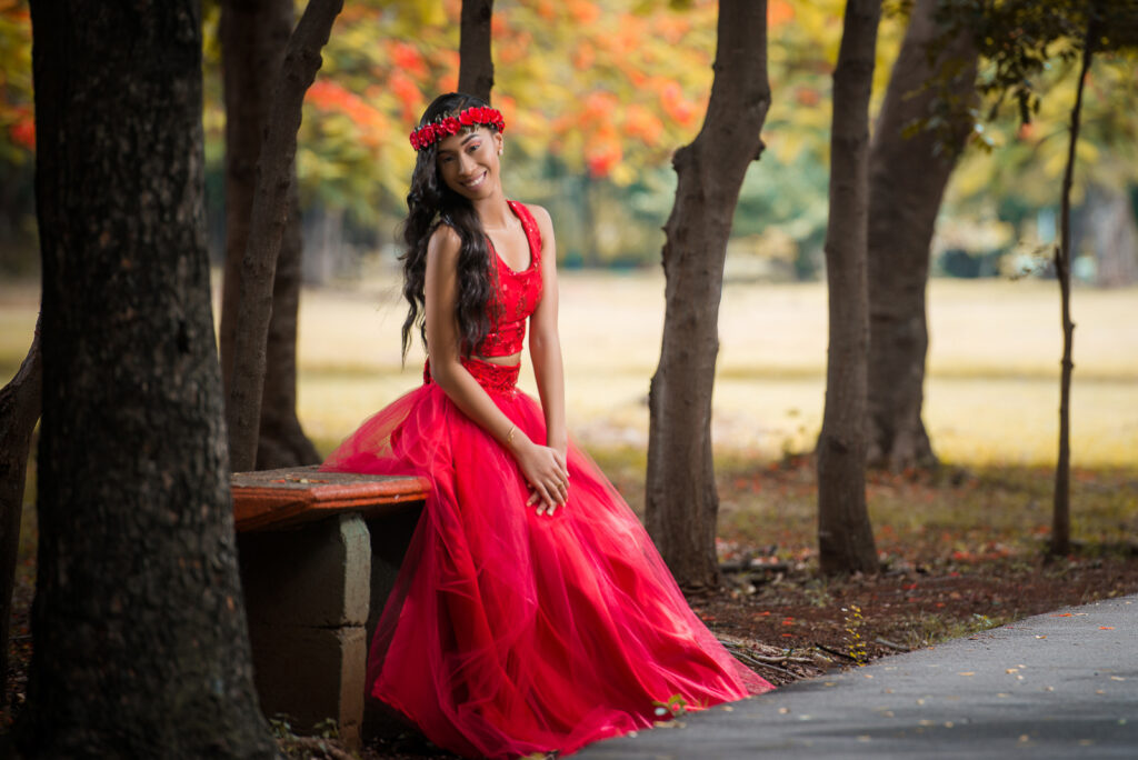 Sesión de fotos de 15 años de Luisanna en el Parque Mirador Sur de Santo Domingo, República Dominicana