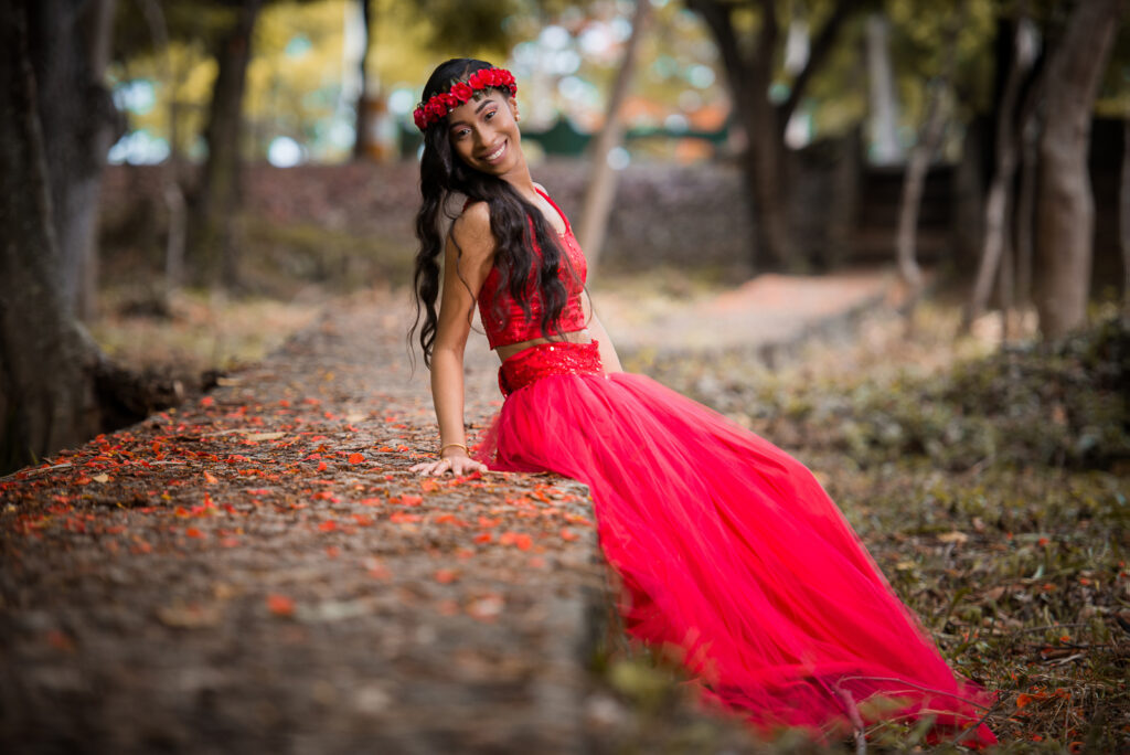 Sesión de fotos de 15 años de Luisanna en el Parque Mirador Sur de Santo Domingo, República Dominicana