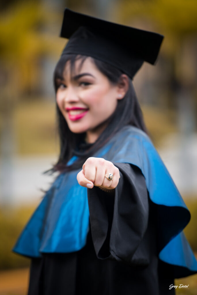 Sesión de fotos en la Universidad Autónoma de Santo Domingo - UASD de la graduación de Luisanny, República Dominicana