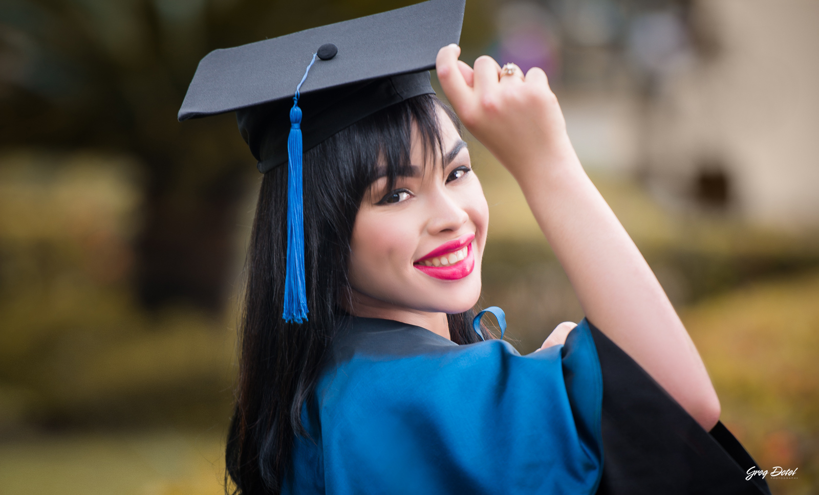 Sesión de fotos en la Universidad Autónoma de Santo Domingo - UASD de la graduación de Luisanny, República Dominicana