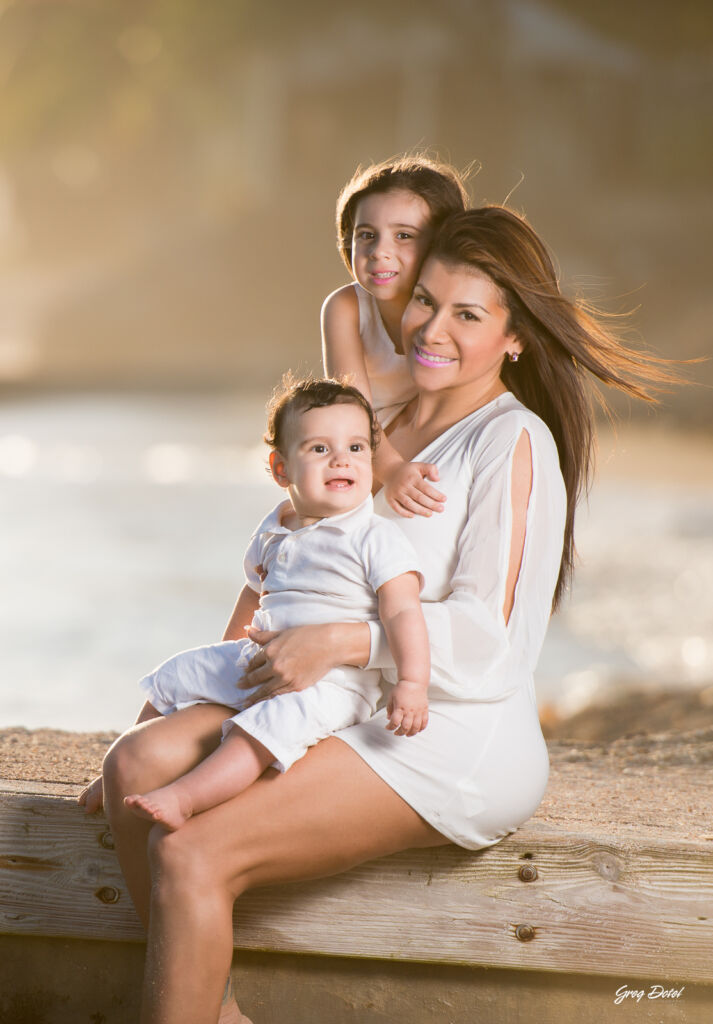 Family photoshoot session at juan dolio beach in the dominican republic
