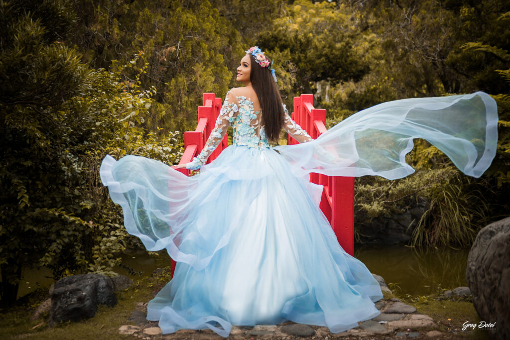 Sesion de fotos de 15 años hermosas y modernas de Carismell en el Jardin Botanico de Santo Domingo, República Dominicana