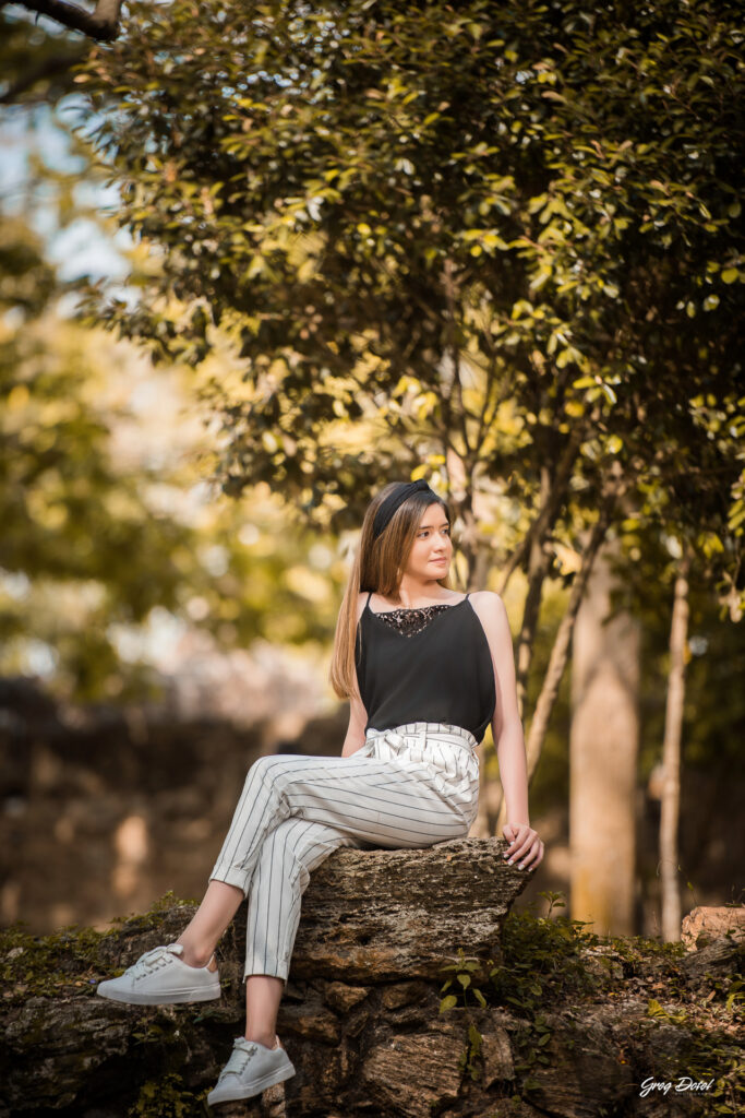 Sesion de fotos de 15 años moderna de Valeria en las Ruinas de Engombe de Santo Domingo, República Dominicana
