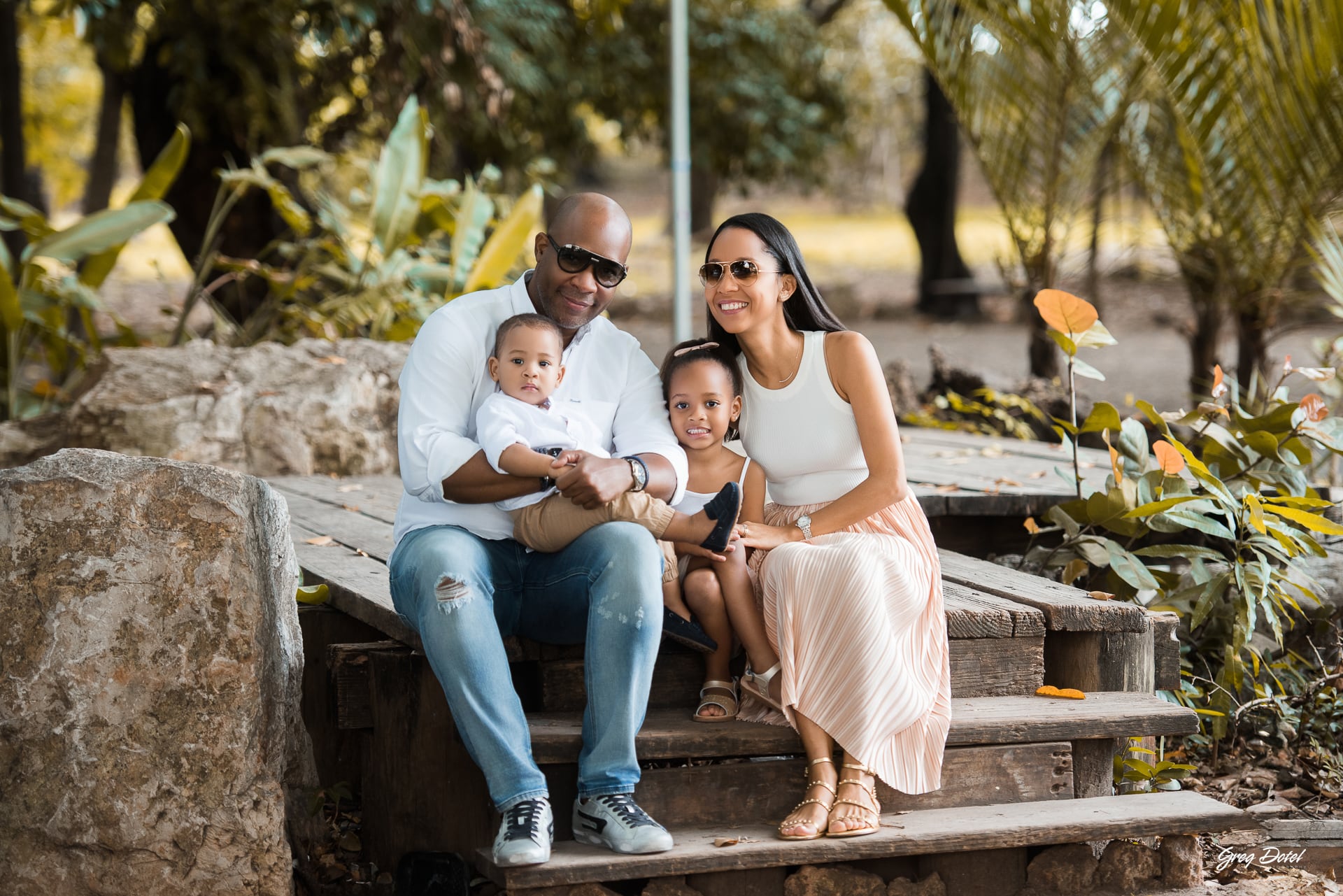 Fotos de familia en el Parque Mirador de Santo Domingo, República Dominicana