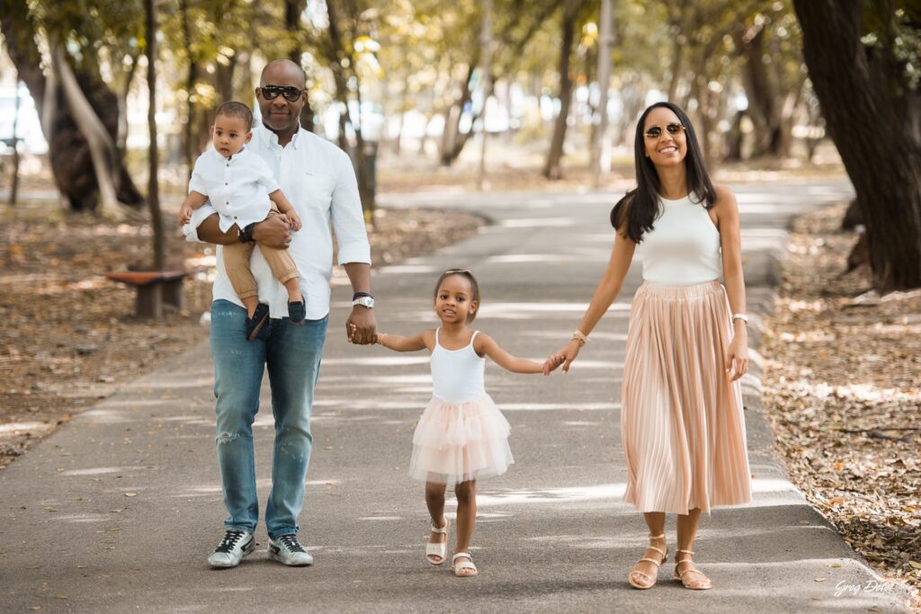 Fotos de familia en el Parque Mirador de Santo Domingo, República Dominicana