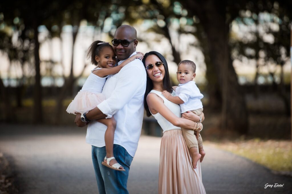 Fotos de familia en el Parque Mirador de Santo Domingo, República Dominicana