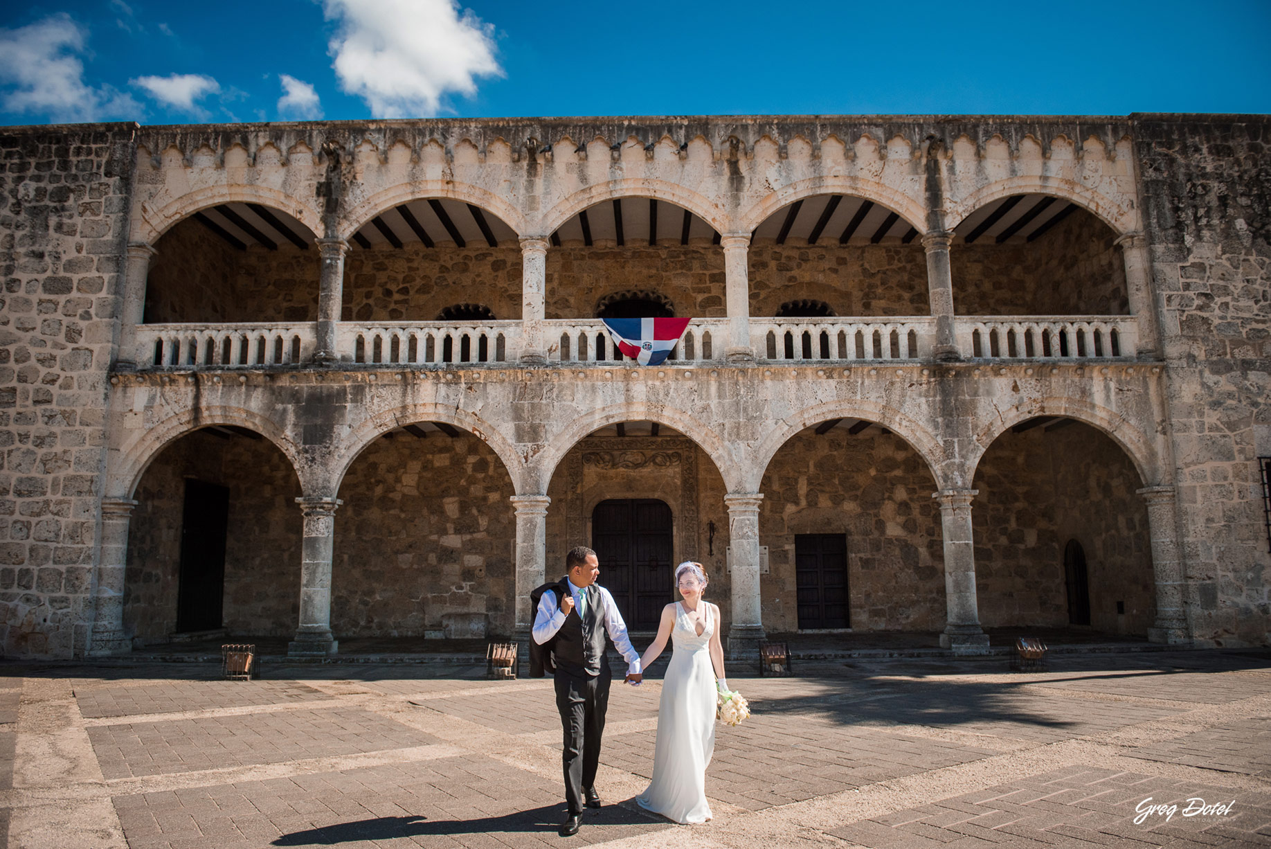 Sesion de fotos en el Alcazar de Colon de Santo Domingo, República Dominicana