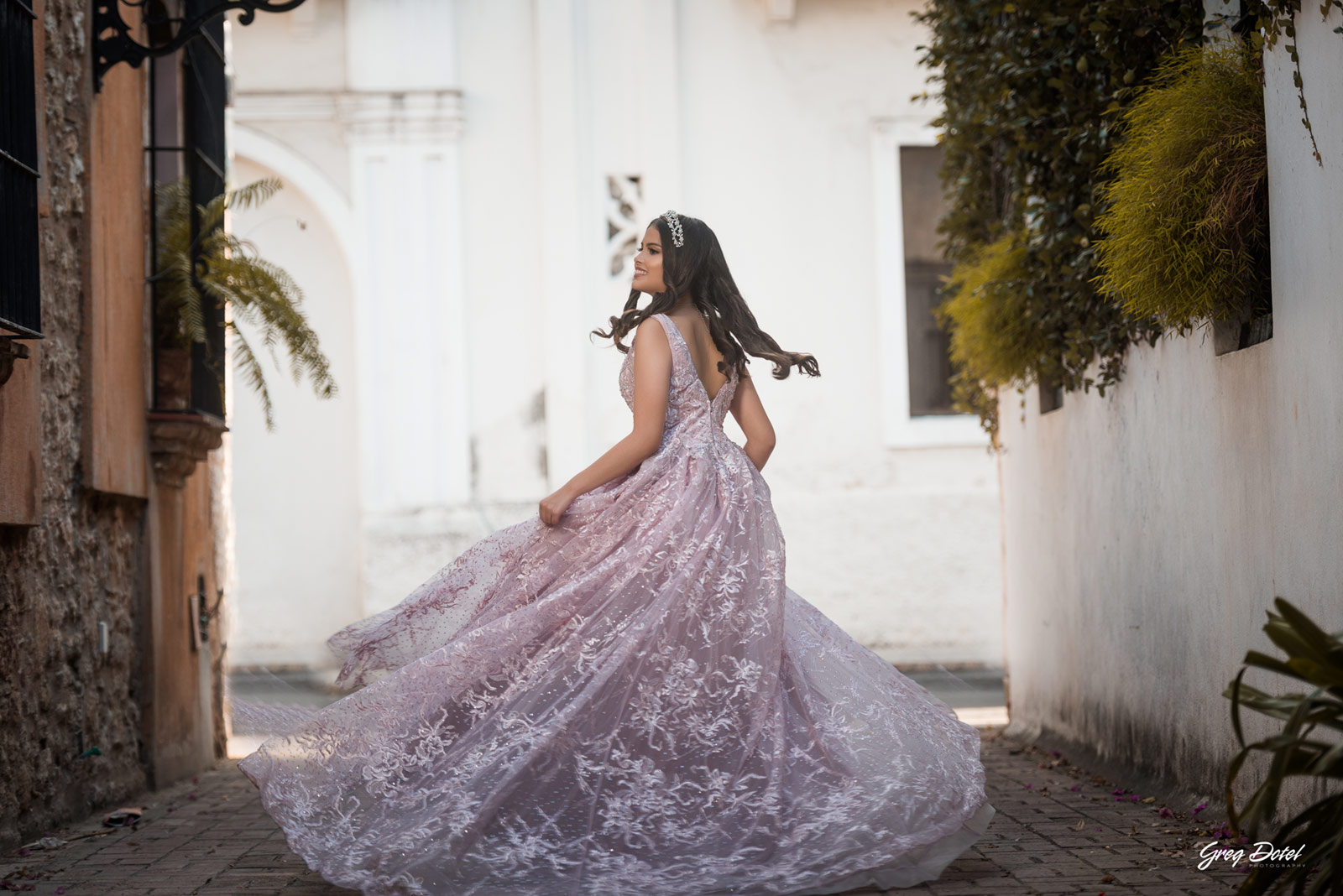 Sesion de fotos en Callejon de los Curas, Zona Colonial de Santo Domingo, República Dominicana