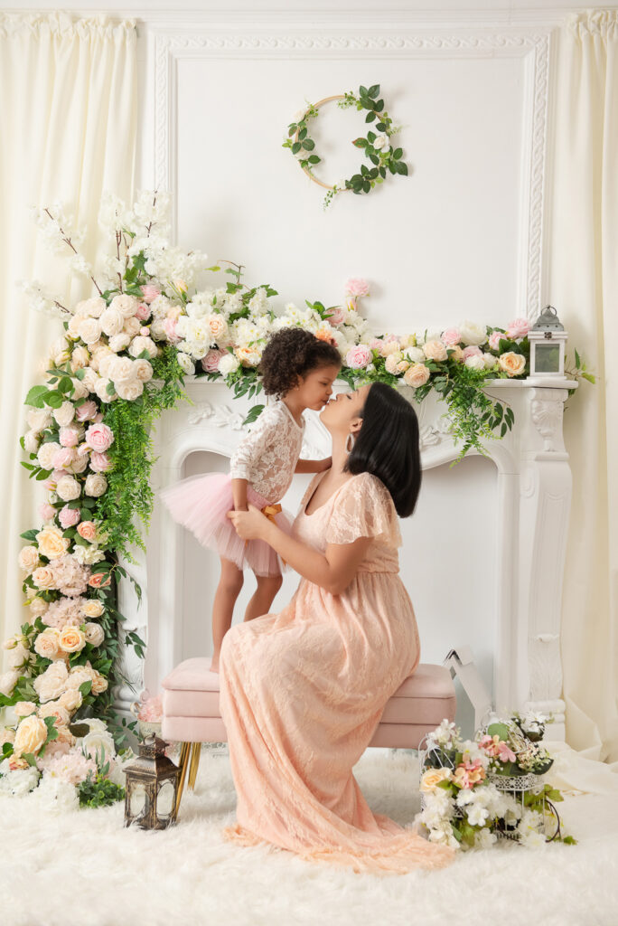 Set para sesión de fotos para el día de las madres en estudio fotográfico en Santo Domingo, República Dominicana